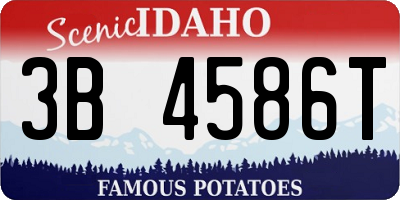 ID license plate 3B4586T