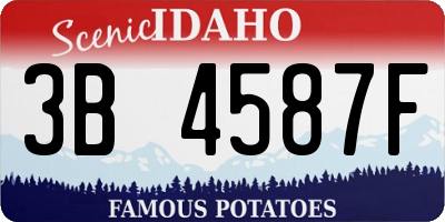 ID license plate 3B4587F
