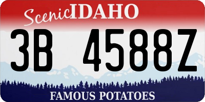 ID license plate 3B4588Z