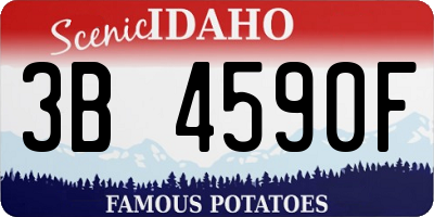 ID license plate 3B4590F