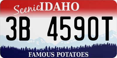 ID license plate 3B4590T