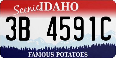 ID license plate 3B4591C