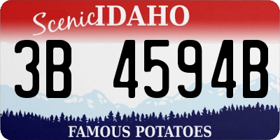 ID license plate 3B4594B