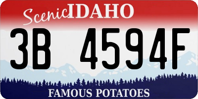 ID license plate 3B4594F