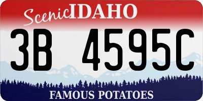 ID license plate 3B4595C