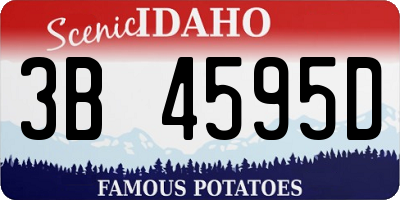 ID license plate 3B4595D