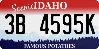 ID license plate 3B4595K