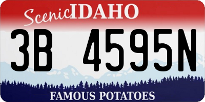 ID license plate 3B4595N