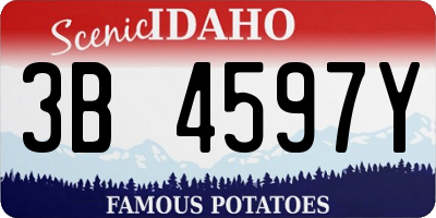 ID license plate 3B4597Y