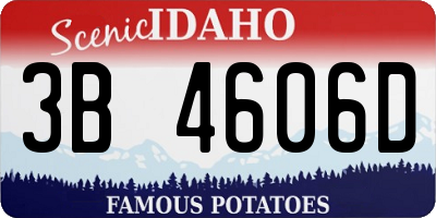 ID license plate 3B4606D
