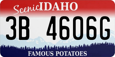 ID license plate 3B4606G
