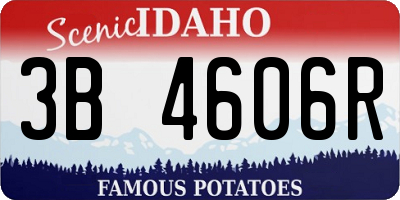 ID license plate 3B4606R