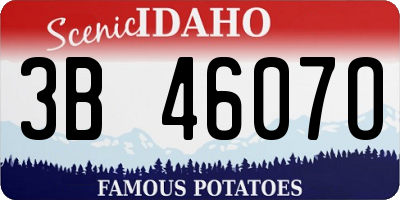 ID license plate 3B4607O