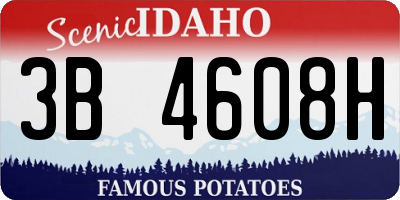 ID license plate 3B4608H