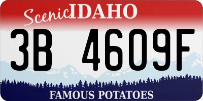 ID license plate 3B4609F