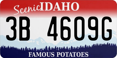 ID license plate 3B4609G