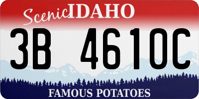 ID license plate 3B4610C