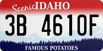 ID license plate 3B4610F