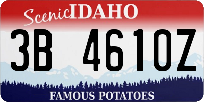 ID license plate 3B4610Z