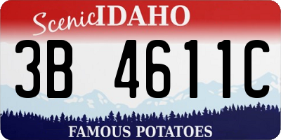 ID license plate 3B4611C