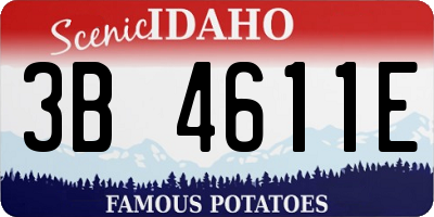 ID license plate 3B4611E