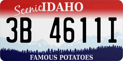 ID license plate 3B4611I