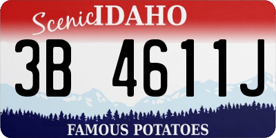 ID license plate 3B4611J