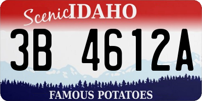 ID license plate 3B4612A