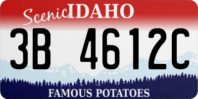 ID license plate 3B4612C