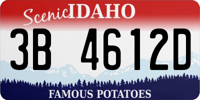 ID license plate 3B4612D