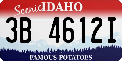 ID license plate 3B4612I
