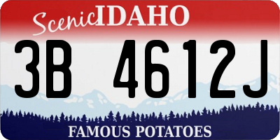 ID license plate 3B4612J