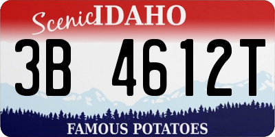 ID license plate 3B4612T