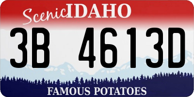 ID license plate 3B4613D