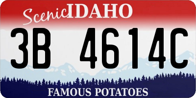 ID license plate 3B4614C