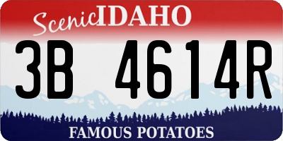 ID license plate 3B4614R