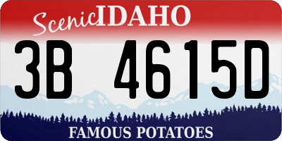 ID license plate 3B4615D