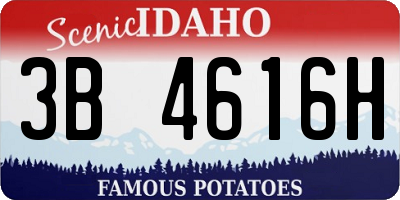 ID license plate 3B4616H