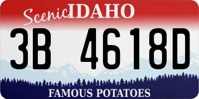 ID license plate 3B4618D