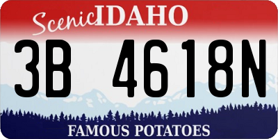 ID license plate 3B4618N