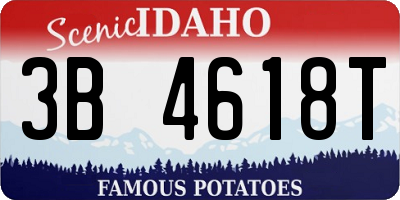 ID license plate 3B4618T