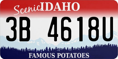 ID license plate 3B4618U