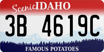 ID license plate 3B4619C