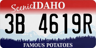 ID license plate 3B4619R