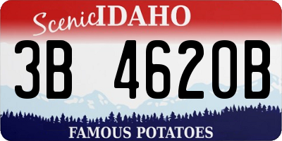 ID license plate 3B4620B