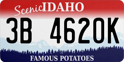 ID license plate 3B4620K