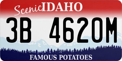 ID license plate 3B4620M