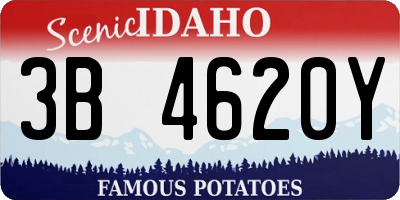 ID license plate 3B4620Y