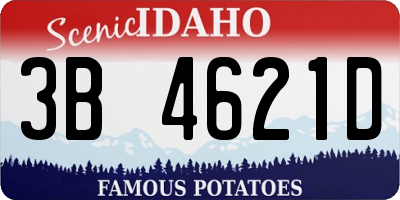 ID license plate 3B4621D