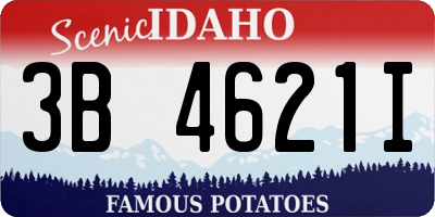 ID license plate 3B4621I